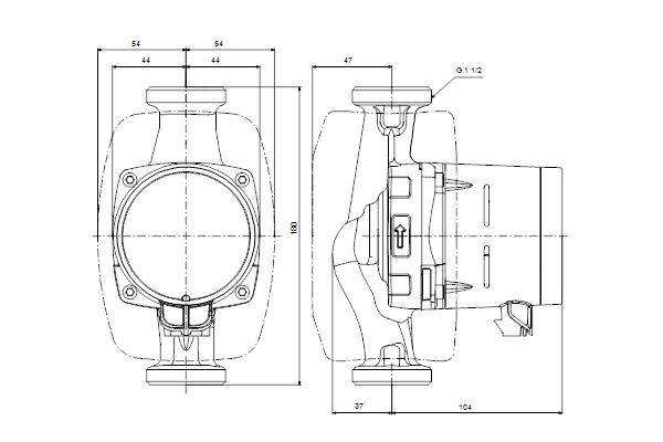 Circulateur Alpha2 25 - 60 180 1 x 230V 50 Hz 6 H X4D Réf 99411175