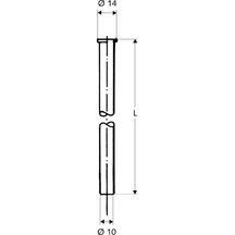 Tube cuivre 12 x 17 chromé diamètre 10 longeur 300 mm 497000699