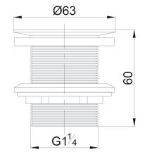 Bonde grille sans trop plein chromé H60 mm Altech