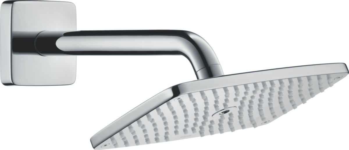 hansgrohe Raindance E Douche de tête 240 1jet avec bras de douche, Noir chromé brossé