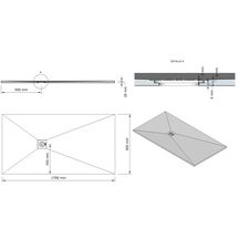 Receveur Alterna Daily'L 170 x 90 cm blanc.