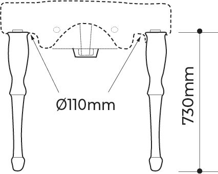 Piètement pour lavabo Alterna Antica Lot de 2