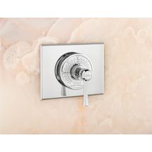 Habillage pour mitigeur thermostatique encastré ASCOTT, nickel brillant Réf. 65525/NB