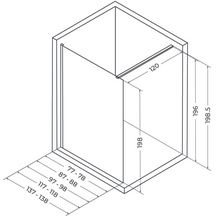 Paroi Alterna Domino Walk Timeless 90cm verre transparent