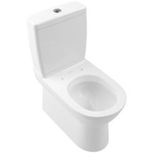 Cuvette sur pied pour ensemble WC à fond creux ONOVO 36x69,5cm en porcelaine, avec sortie horizontale, sortie verticale possible grâce aux coudes spéciaux, blanc réf. 56581001