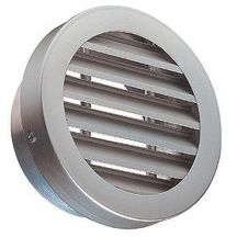 Grille extérieure murale circulaire en aluminium anodisé - Prise air neuf/rejet air vicié - AR 637 - D250 Ailettes pare-pluie espacées de 20mm 11052243