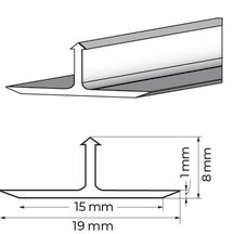 Profilé intermédiaire Alterna pour panneau mural 240cm