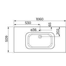 Plan de toilette Alterna All Day vasque centrée 105 cm céramique blanc brillant