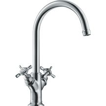 AXOR Montreux Mélangeur de lavabo 210 poignées croisillons avec tirette et vidage, Aspect doré brossé