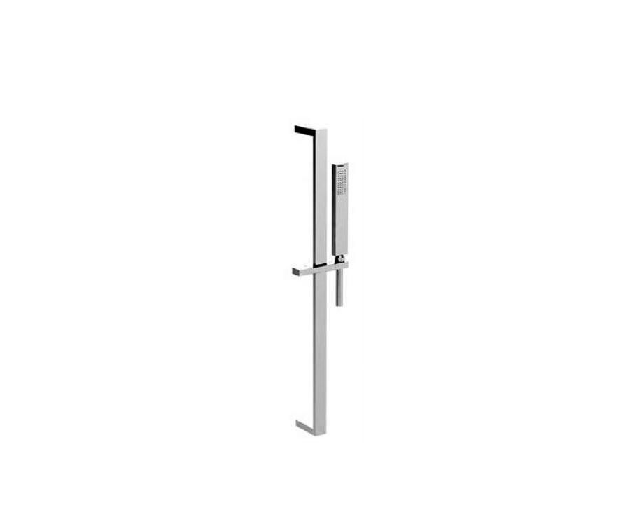 Rail de douche echo , douchette laiton sur support coulissant et flexible 150 cm Réf. 43541CH