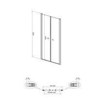 Paroi de douche Alterna Domino accès de face 2 portes battantes longueur 80 cm profilé chromé verre transparent