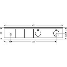 hansgrohe RainSelect Factice Module thermostatique RainSelect encastré avec 2 fonctions, Blanc mat