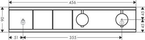 hansgrohe RainSelect Factice Module thermostatique RainSelect encastré avec 2 fonctions, Blanc mat