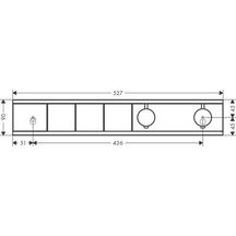 hansgrohe RainSelect Factice Module thermostatique RainSelect encastré avec 3 fonctions, Blanc mat