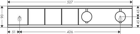 hansgrohe RainSelect Factice Module thermostatique RainSelect encastré avec 3 fonctions, Blanc mat