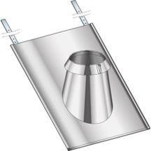 Solin pour toiture ardoise THERMINOX TI inox, pente 30 à 45°, diamètre 180 mm SIA 45° 180 TZ Réf. 20180074/9999