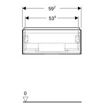 Meuble bas pour lavabo Geberit ONE, 1 tiroir: L60cm, P47cm, laque Blanc mat