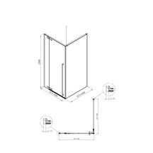 Paroi de douche Alterna Daily accès de face porte pivotante (fixe + pivot) profilé chromé longueur 90 cm