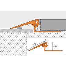 Profilé en aluminium naturel anodisé mat pour revêtement de sol Reno AEVT100B20 2,50m Schlüter