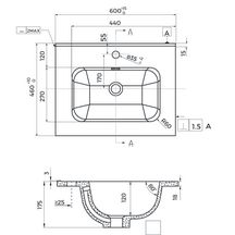 Plan céramique Alterna Séducta 60 cm blanc 1 vasque centrée