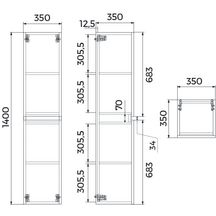 Colonne Alterna Primeo 140 cm chêne clair