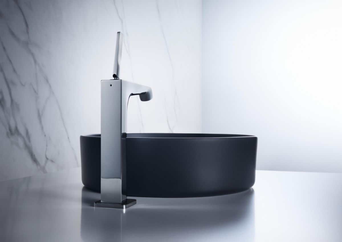 Mitigeur lavabo Axor Citterio E 215 surélevé pour vasque libre sans tirette ni vidage réf. 36103000