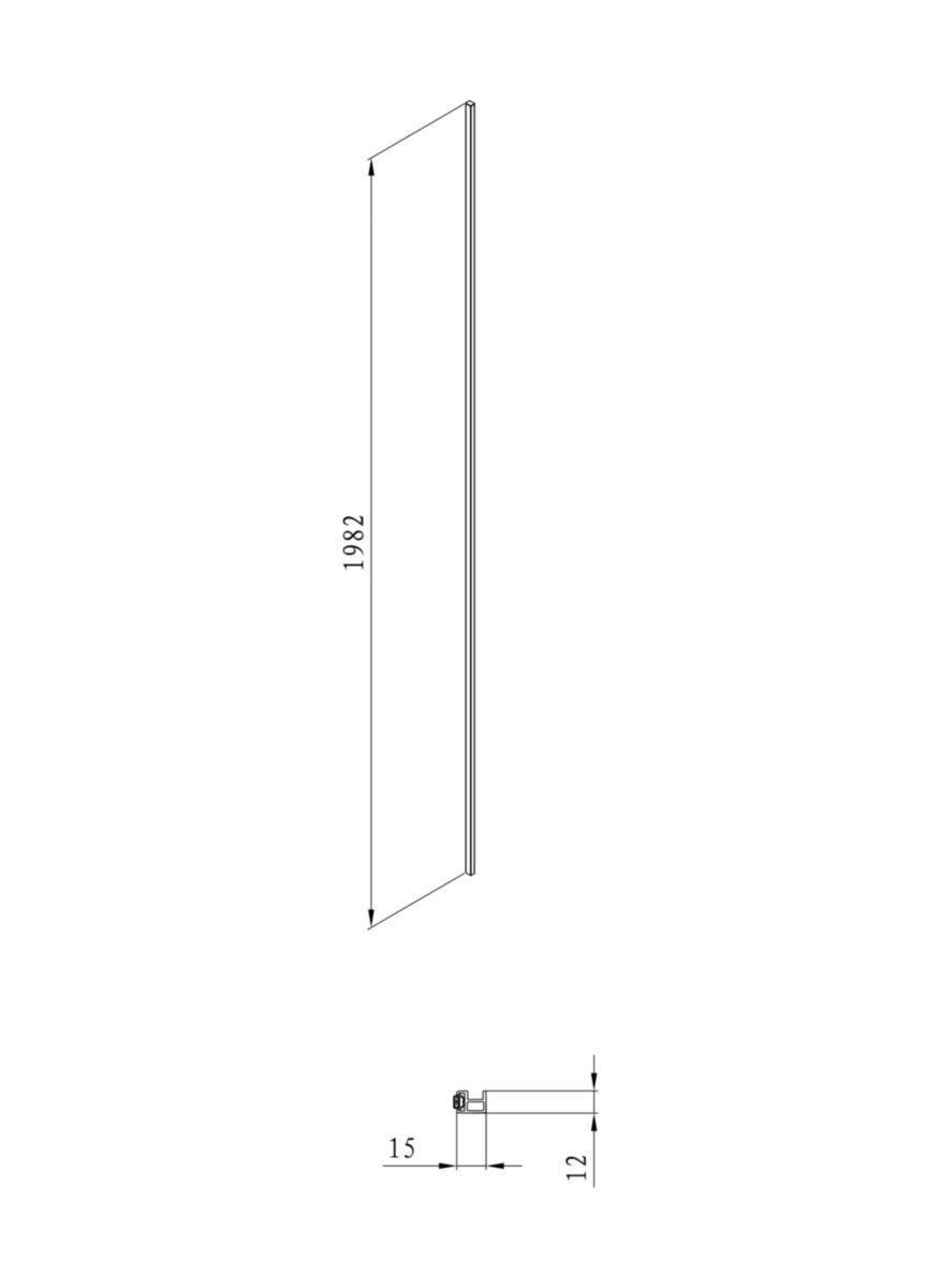 Kit d'installation en angle pour paroi de douche Alterna Daily (fixe + pivot) profilé chromé longueur 90 ou 100 cm