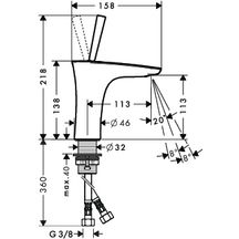 Mitigeur de lavabo jet orientable PURAVIDA Chromé réf. 15070000