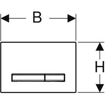 Plaque Geberit Sigma50 double touche noir chromé, noir réf : 115.671.DW.2