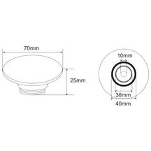 Capot Altech en céramique noir mat pour bonde Clic Clac Déco (3307126 ou 3307127)