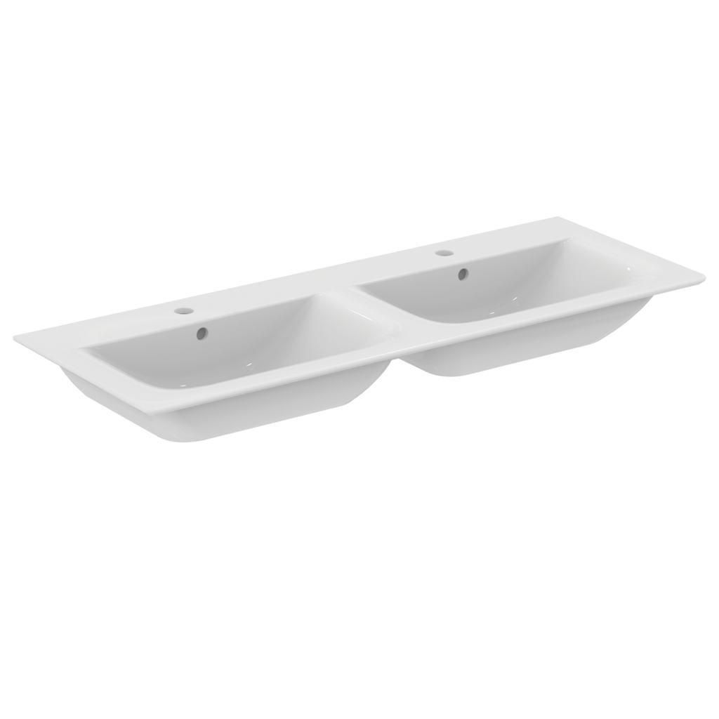 Lavabo CONNECT AIR plan double 124 cm blanc Réf. E027301