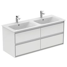 Lavabo CONNECT AIR plan double 124 cm blanc Réf. E027301