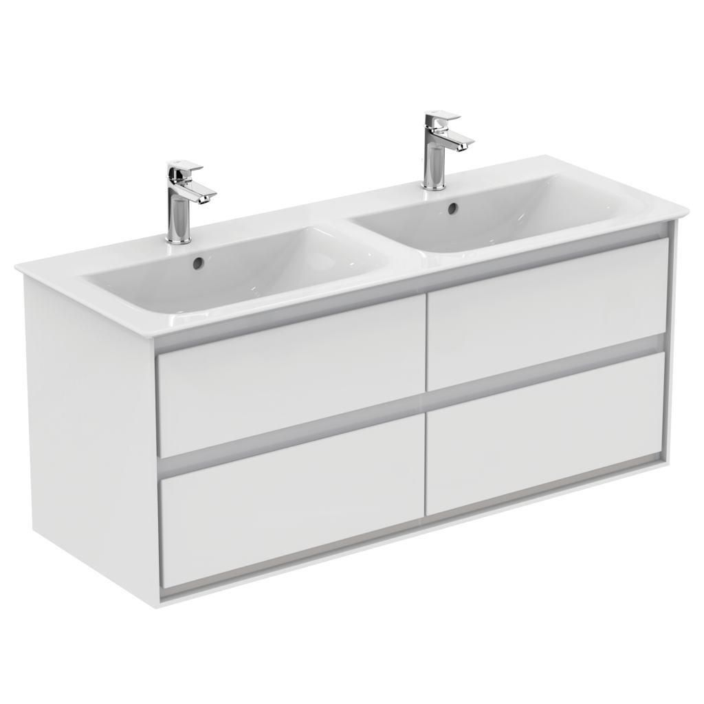 Lavabo CONNECT AIR plan double 124 cm blanc Réf. E027301