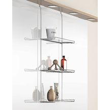 Etagere fil chrome 3 etageres verre L 35 H réf. ETFIL35