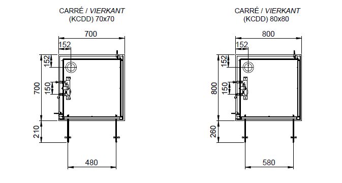 CABINE IZI GLASS 2 BATTANTE 70X70 VERRE SERIGRAPHIE Réf. L11IZB00701