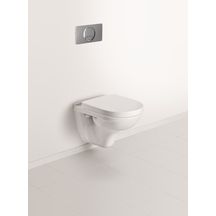 Cuvette à fond creux compacte suspendu ONOVO 36x49cm en porcelaine, avec sortie horizontale, blanc réf. 56881001