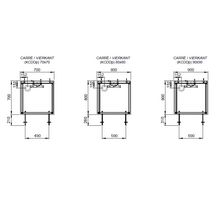 CABINE IZI GLASS 2 BATTANTE MILIEU DE MUR 90X90 VERRE SERIGRAPHIE Réf. L11IZBM0901