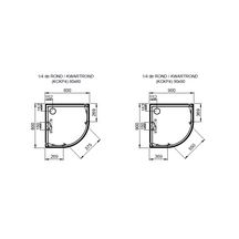 CABINE IZI GLASS 2 COULISSANTE 1/4 ROND 80 MITIGEUR MECANIQUE VERRE TRANSPARENT Réf. L11IZQ0080M