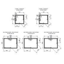 Cabine de douche IZIGLASS 2 coulissante angle 80 x 80 cm en verre transparent Réf. L11IZC0080