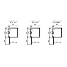 CABINE IZI GLASS 2 PIVOTANTE 80X80 MITIGEUR MECANIQUE VERRE TRANSPARENT Réf. L11IZP0080M