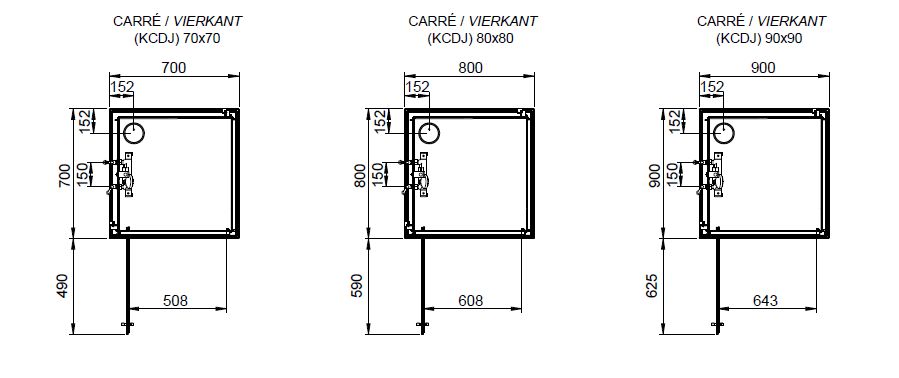 CABINE IZI GLASS 2 PIVOTANTE 80X80 MITIGEUR MECANIQUE VERRE TRANSPARENT Réf. L11IZP0080M