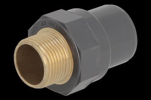 Embout avec filetage laiton K62 PVC-U femelle-mâle diamètre 32/40x1 réf. BEAL32