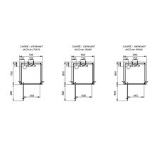 CABINE IZI GLASS 2 PIVOTANTE NICHE 90X90 VERRE TRANSPARENT Réf. L11IZPN090