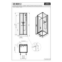 Cabine de douche IZI BOX 2 carrée 90 cm portes battantes milieu de mur en verre transparent Réf. L11IZBBM090