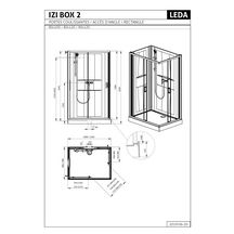 Cabine de douche IZI BOX 2 coulissante angle 90 x 120 cm en verre transparent Réf. L11IZBC1290