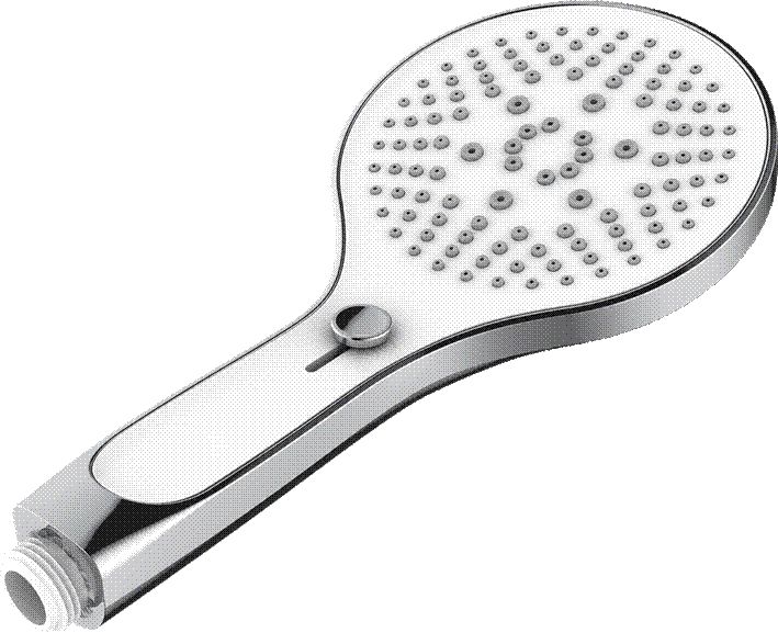 Set de douche Alterna PLENITUDE 3 douchette à main ø 120 mm 3 jets avec flexible de douche et support Chromé