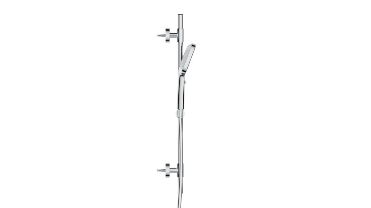 Ensemble de douche Alterna SEDUCTA 2 douchette à main carrée 130 x 130 mm 4 jets avec barre de douche inox et flexible de douche chromé