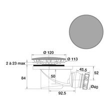 Bonde pour receveur TGD D90 sortie horizontale 36 l/mn 57720000000