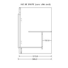 Sous-évier SIM'NF. mélaminé blanc. 3 Portes réf. S12N03120