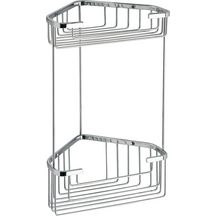 Etagere d'angle en fil pour douche a fixer chrome réf. 24821300900